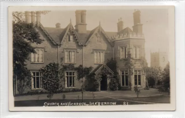 CHURCH AND VICARAGE, INKBERROW: Worcestershire postcard (C78589)