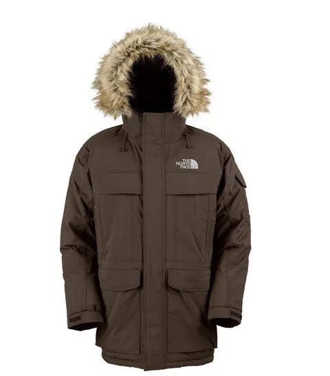 The North Face McMurdo Parka Boys Size Large Brown Hood Outside Pockets Full Zip
