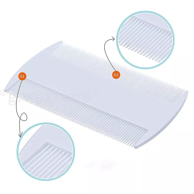 3pcs Fine Tooth Nit Comb Pet Fur Hair Flea Egg Double Sided Head Removal Brush 2