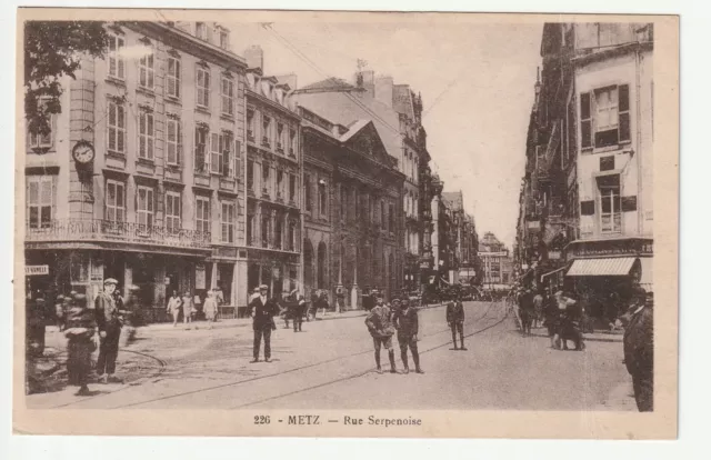 METZ - Moselle - CPA 57 - streets - rue Serpenoise -
