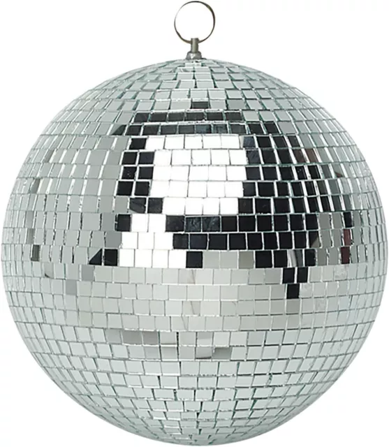 Disco Ball Silver Mirror Hanging Glitter Ball For DJ Dance Party Parties - 20cm