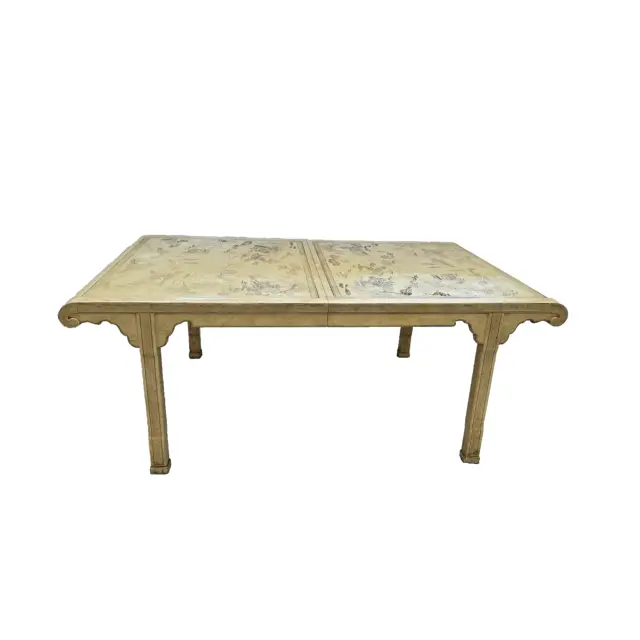 Drexel Heritage 1970’s “Ming Treasures” Weathered Butterscotch Dining Table