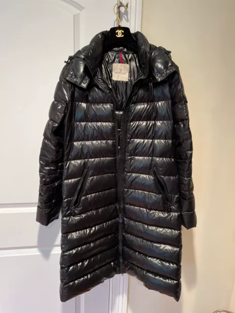 Black Moncler Moka Long Hooded Down Puffer Parka Coat 100% Authentic 2