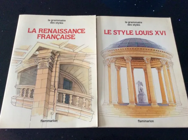 Bundle Of 2 Paperback French Books, Le Style Louis XV1 & La Renaissance Francois