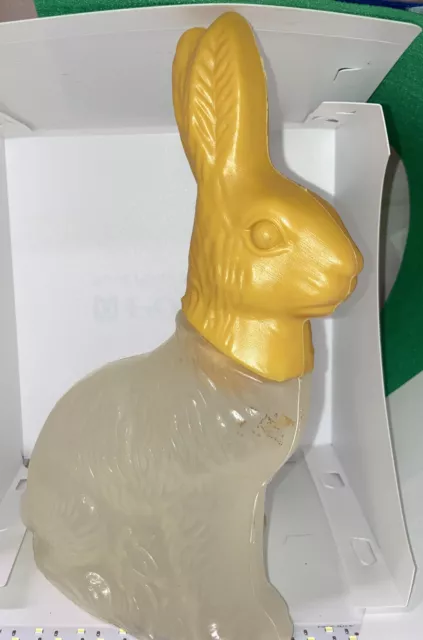 Easter Bunny Rabbit Hard Plastic Candy Container BROMAR ca 1969 East West Sales