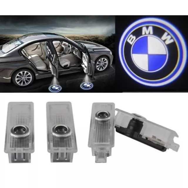 4Pcs Projecteur LED Logo de porte de voiture BMW