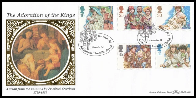 1994 GB Christmas Nativity Benham BLCS100b Ltd Edt FDC Bethlehem SHS