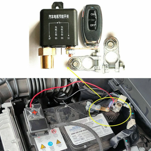Interruttore di separazione batteria auto universale 230 A 12 V relè di separazione con 1x telecomando V8I1