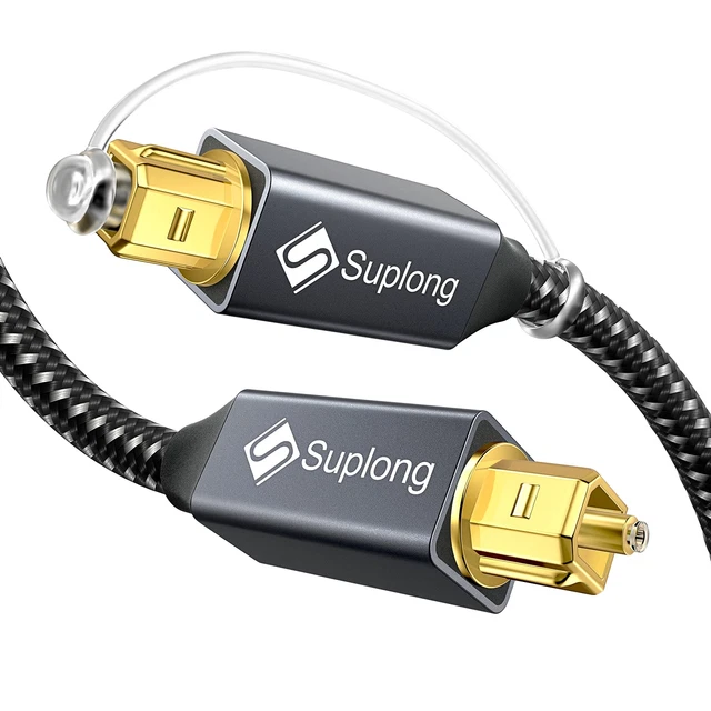 Optical Digital Audio Cable 6ft/1.8m Fiber Optical Audio Cable Toslink S/PDIF