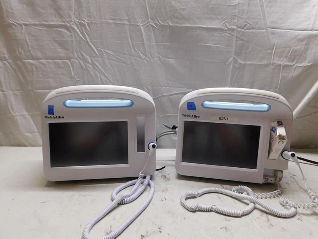 2 Welch Allyn VSM 6000 Series Color Patient Vital Sign Monitors #C7 (LVRC1392)
