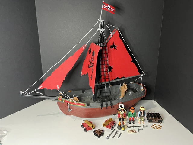 PLAYMOBIL 3174 BARCO pirata corsario rojo vintage incompleto