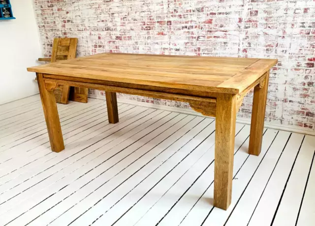 Contemporary Square Leg Extendable Modern Rustic Farmhouse Kitchen Dining Table