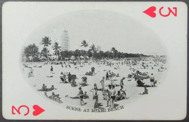 Scene at Miami Beach Florida Single Swap Playing Card