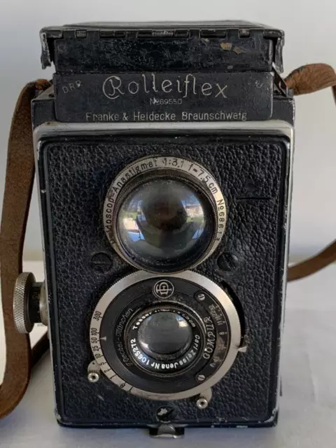 VINTAGE ROLLEIFLEX FILM CAMERA FRANKE & HEIDECKE BRAUNSCHWEIG No.69550 Faulty