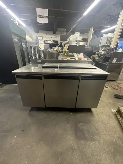 Delfield 60” Commercial Pizza Used Prep Table Unit Refrigerated