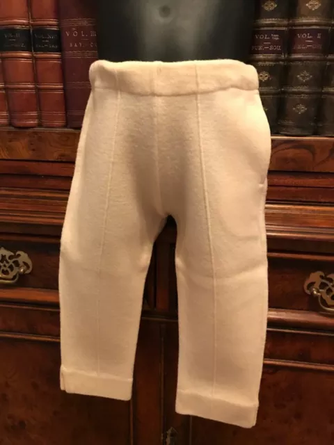 Pantaloni bambino vintage anni '50 Sirom's Petite in lana crema - taglia 50