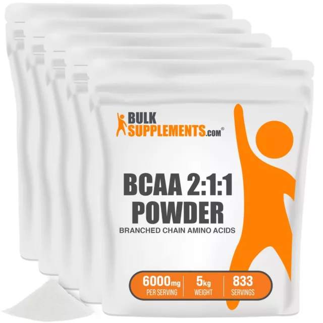 BulkSupplements BCAA 2:1:1 (Branched Chain Amino Acids) - BCAAs Amino Acids