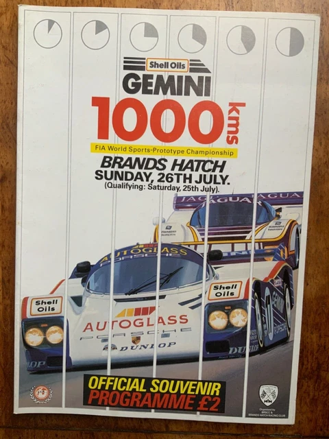 1987 1000 km gara programma Silverstone. Jaguar