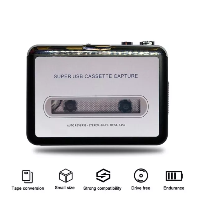 Registratore cassette musicali audio nastro a MP3 USB convertitore di acquisizione cassette