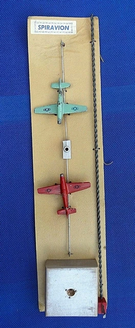 Ancien Jouet En Tôle – Avion Toupie Spirale SPIRAVION – SAJAM 50 – France
