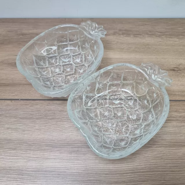 2 coupelle bol ananas en verre vintage