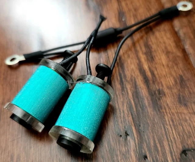 Piezas de máquina de tatuaje de 1,25" 8-32 bobinas 8 envolturas lavadoras transparentes biseladas azuladas hechas a mano
