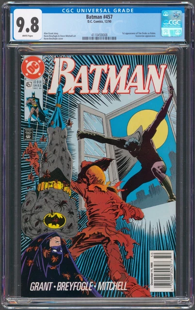 Batman #457 Newsstand Variant CGC 9.8 NM+/MT WP 1st App Tim Drake as Robin 1990