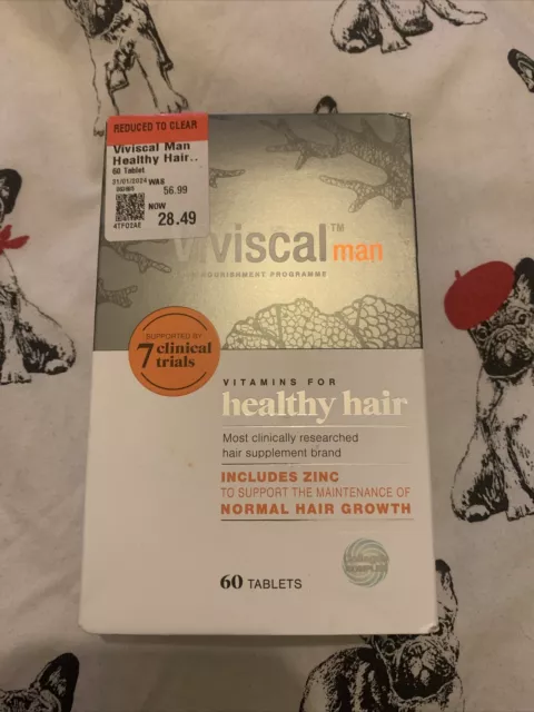 VIVISCAL Man Hair Supplement For Men Pack of 60 Tablets NEW 08/24