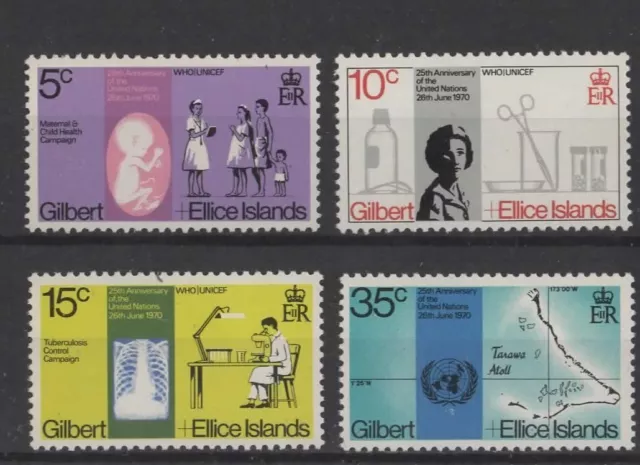 Gilbert And Ellice Islands , 1970,  Sg162/5 Type 49  Mnh + Gum Set