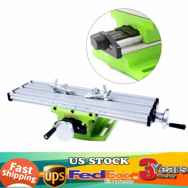 Mini Milling Machine Bench Fixture Cross Slide X Y Table Worktable Drill Vise!