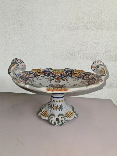 Plato De Presentación de Cerámica Decoración Rouen Hecho a Mano
