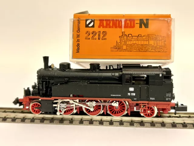 Arnold 2212 Dampflok BR 75 1118 Tenderlok DB mit OVP Spur N Lokomotive top