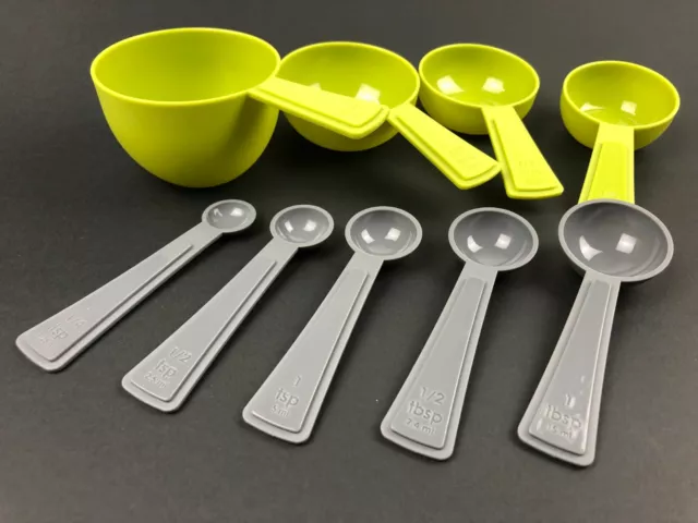 9PCs Measuring Cups & Spoons Set For Baking Coffee Tea Kitchen Home Utensil Tool