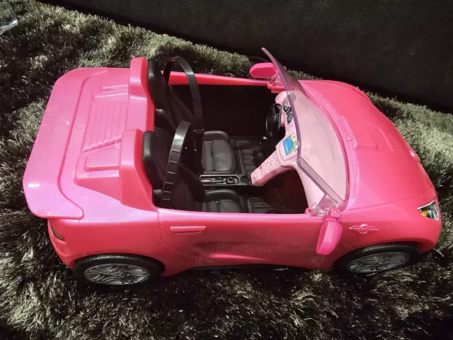 💅🏻✨️2016 Mattel Barbie Glam Pink Glitter Convertible Car with Seat Belts🚗