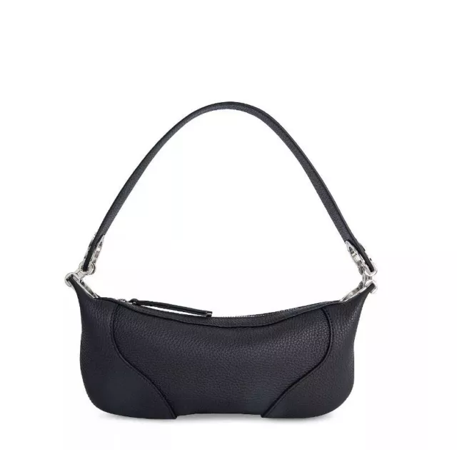 BY FAR Mini Amira leather mini shoulder bag + Dust bag - BLACK