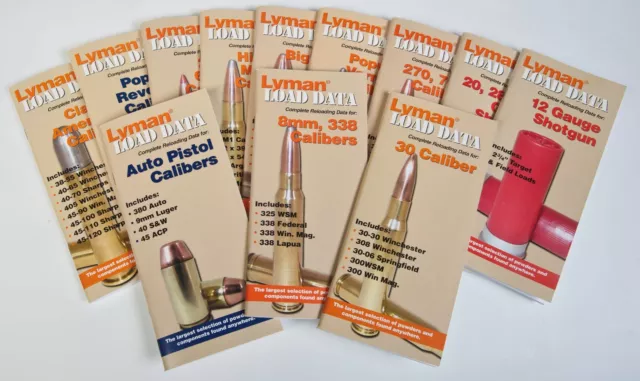 Lyman Load Data Books - popular brands of powder, primers, & bullets, SHIPS FREE