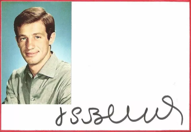 JEAN PAUL BELMONDO Original Autogramm signierte Bildkarte 90er Jahre