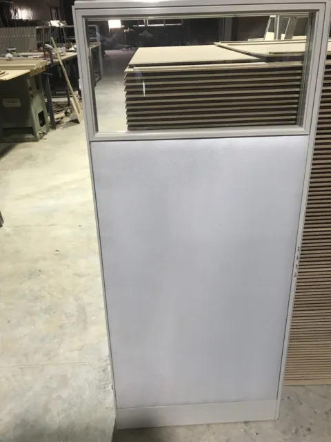 Glazed Wrapped Panel- 3ft-51"H-Cubicle Panel-Privacy Screen-Room Divider