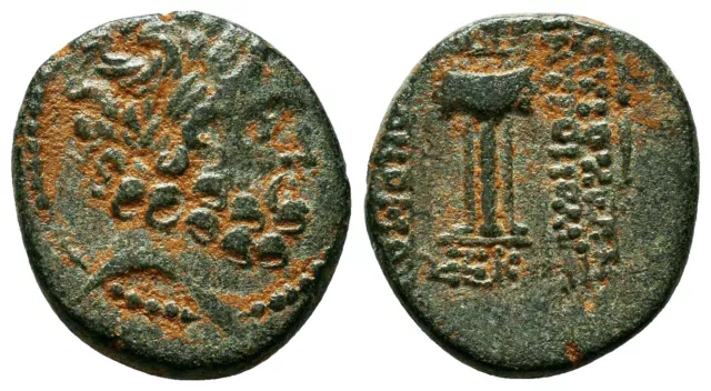 *AET* ANTIOCH (Syria) AE18. EF-. Year 27. Zeus - Tripod. Scarce.