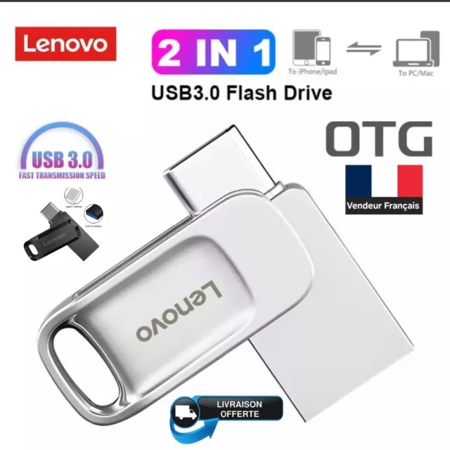Clé USB 3.0 128GB 256GB 512GB 1TO 2TO Lecteur flash mémoire haute vitesse type c