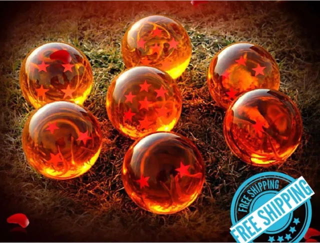 BrandNew 7 JP Anime DragonBall Z Stars Crystal Ball Collection Set with Gift Box