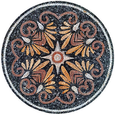 MD185, 39.37" Piscina Baño medallón patrón ideas de mosaico