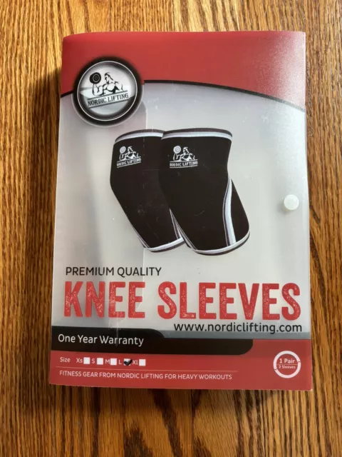 Nordic Lifting Knee Sleeves Black Large (1 Pair)