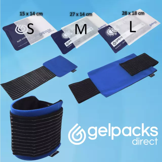 Reusable Gel Ice Packs for Injuries - Hot Cold Gel Packs & Wraps for Pain  Relief
