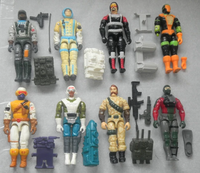 GI Joe Action Figures – LOT OF 3 – 3.75” ARAH Cobra – Hasbro 1980s & 1990s Vintage – Used, Collectible