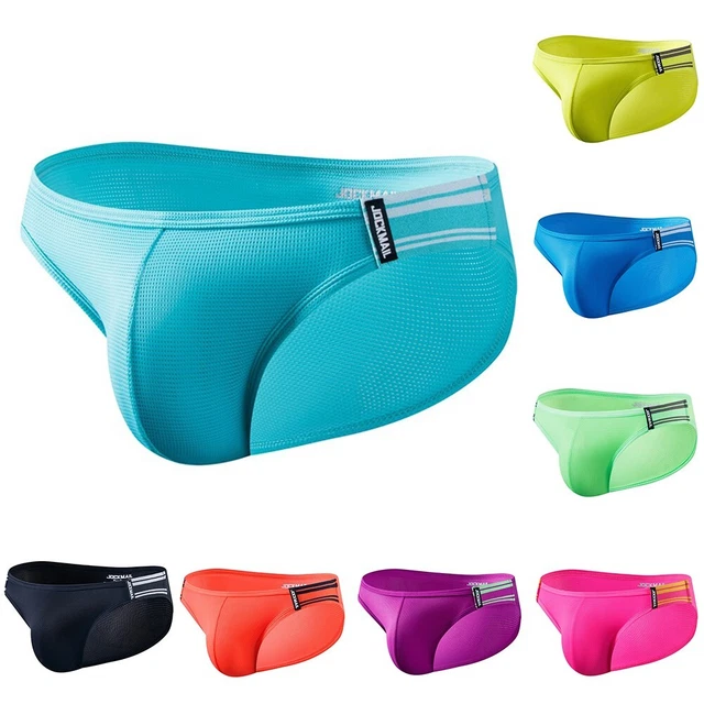 Slip G-string Pour Homme En Maille Basse - Avec Poche Bombée, Spandex, Neuf Avec étiquettes