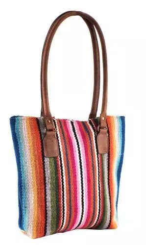 Showman Genuine Leather Serape Saddle Blanket Handbag