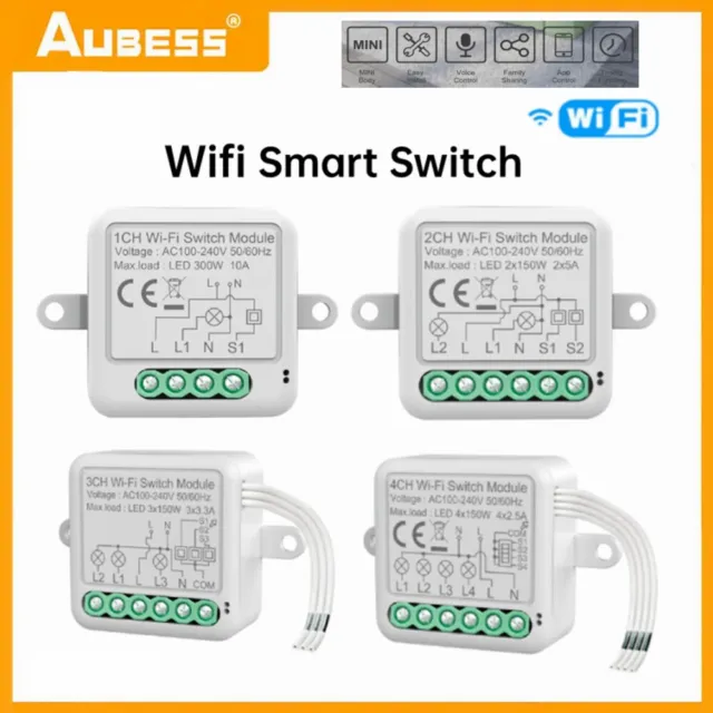 1/2/3/4 canales Sonoff básico para hogar inteligente interruptor Wifi inalámbrico control remoto tiempo de luz