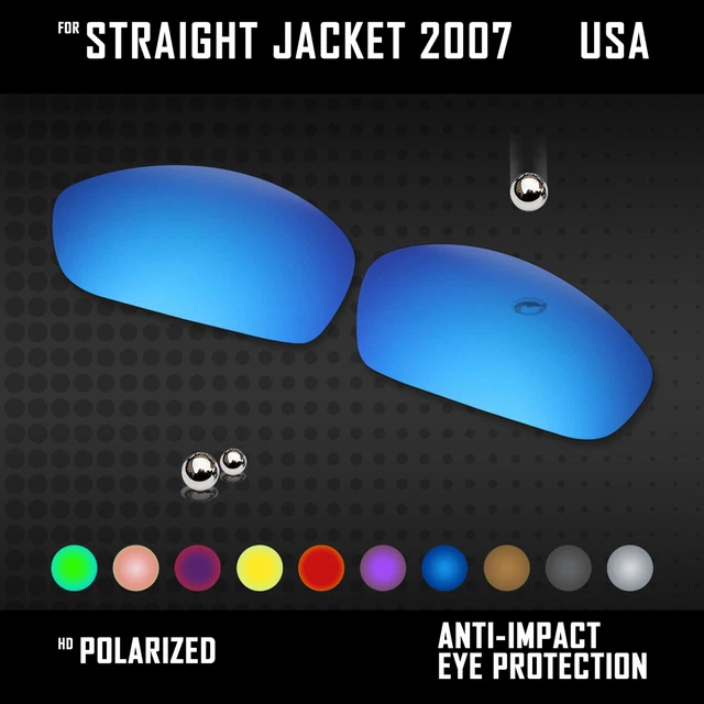 Anti Scratch Lot Polarized Replacement Lenses for-Oakley Straight Jacket 2007