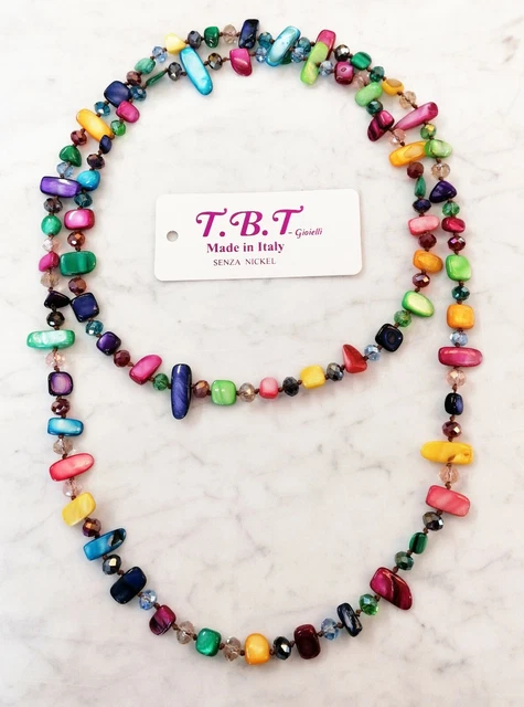 Collier Rétro Bijou Vintage Argenté Avec Perle Nacrée Et Pampille - Occasion Sans Marque